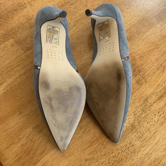 White House Black Market suede leather smoked pearl size 6.5 - Picture 3 of 10